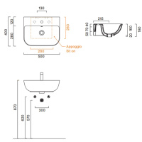 Catalano Italy Раковина 50*40, с 1 отв, под смеситель, цвет белый глянцевый - Gidratop.ru изображение