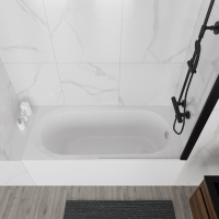 Ванна акриловая Vincea VBT-2B150-FR с каркасом 1500*700*480, пристенная, цвет белый - Gidratop.ru изображение