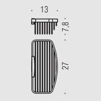 Colombo Angolari, полка металлическая 27*13*h7.8см, цвет: хром - Gidratop.ru изображение