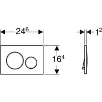 Клавиша Geberit Sigma Type 21 115.650.SI.1, металл, белый/красное золото - Gidratop.ru изображение