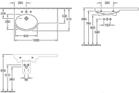 Раковина Villeroy&Boch VARIABLE, 5158 A0xx, 100 х 51 см - Gidratop.ru изображение