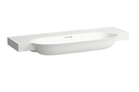Раковина Laufen New Classic 8.1385.8.757.109.1 120 х 48 х 16.5 см, SaphirKeramik, без отверстия, с переливом, белый матовый - Gidratop.ru изображение