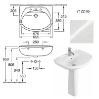 Раковина Villeroy&Boch Omnia Classic 7122 6501 - Gidratop.ru изображение