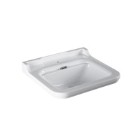 Раковина 60х55 см, 1 отв., цвет: белый/хром - Gidratop.ru изображение