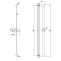 GESSI 316 штанга для душа, цвет: brushed black metal pvd - Gidratop.ru изображение
