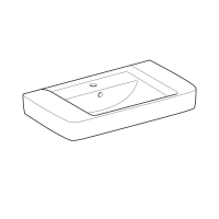 Раковина Geberit Renova 122185000 Plan, 85 х 48 см, белая - Gidratop.ru изображение