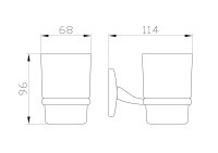 Стакан для зубных щеток с держателем WONZON & WOGHAND PORTO, Хром (WW-1101) - Gidratop.ru изображение