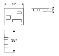 Магнитная доска Geberit с многофункциональными ящиками, цвет - песчаный глянец, 500.649.JL.2 - Gidratop.ru изображение