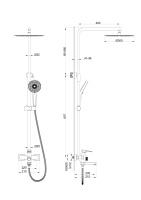 Душевая система WONZON & WOGHAND FRAME, Хром (WW-88739010-CR) - Gidratop.ru изображение