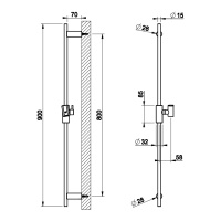 GESSI HABITO INTRECCIO штанга для душа 900 vv., цвет Warm Bronze Br. PVD - Gidratop.ru изображение