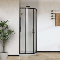 Душевой уголок City VSQ-5CT900CLB, 900*900, черный матовый, стекло прозрачное - Gidratop.ru изображение