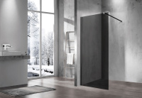 Душевая перегородка Walk-In VSW-1H110CGB, 1100*2000, черный, стекло тонированное - Gidratop.ru изображение