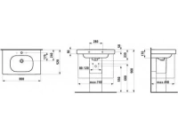 Раковина Laufen LB3 8.1468.1.000.104.1 80 х 52 см - Gidratop.ru изображение