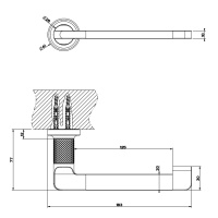 GESSI INCISO держатель для туалетной бумаги вертикальный или горизонтальный, цвет: finox - Gidratop.ru изображение