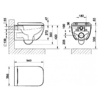GESSI унитаз подвесной 540х358 мм., в комплекте с крышкой-сиденьем с механизмом Soft Close, фурнитура хром, цвет белый глянцевый - Gidratop.ru изображение