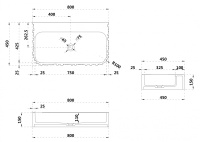 Раковина подвесная ABBER Stein AS2652-0.8 белая матовая - Gidratop.ru изображение