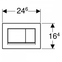 Смывная клавиша Geberit Sigma 30 115.883.JQ.1 Type хром матовый вся / глянцевый вставка - Gidratop.ru изображение