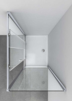 Душевой уголок Alpha VSR-3AL8015CL, 1500*800, хром, стекло прозрачное - Gidratop.ru изображение