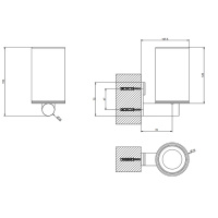 GESSI 316 стакан настенный, цвет: черный/brushed black metal pvd - Gidratop.ru изображение
