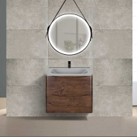 База под раковину Paola 600 подвесная, 2 выкатных ящика soft close, R.Wood - Gidratop.ru изображение