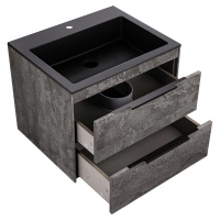 База под раковину Chiara 2D 600 подвесная, 2 выкатных ящика soft-close, G.Stone - Gidratop.ru изображение