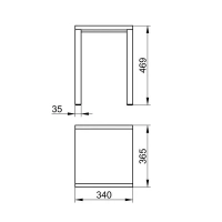 Табурет Keuco Elegance 11682010068, хром, шпон грецкого ореха - Gidratop.ru изображение