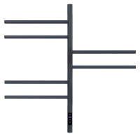 Полотенцесушитель электрический Vincea VTD-1S2CGE 43х80, графит, таймер - Gidratop.ru изображение