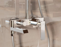 Душевая стойка VSFS-413CH с изливом, хром - Gidratop.ru изображение