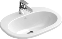 Раковина Villeroy&Boch O.novo, 56 х 40,5 см, встраиваемая сверху, альпийский белый, 41615601 - Gidratop.ru изображение