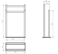 Стойка для полотенец WONZON & WOGHAND, Хром (WW-V4901-CR) - Gidratop.ru изображение