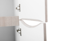 FLY-MARINO Шкаф подвесной с двумя распашными дверцами с доводчиками, с двумя полками, правосторонний, Rovere grigio, 400x300x1500, FLY-MARINO-1500-2A-SC-RG-P-R - Gidratop.ru изображение