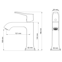 Смеситель для раковины WONZON & WOGHAND FLEX, Брашированный никель (WW-88018072-BN) - Gidratop.ru изображение