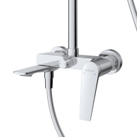 LINER-CVD-01 Душевая стойка со смесителем и изливом, исполнение хром - Gidratop.ru изображение