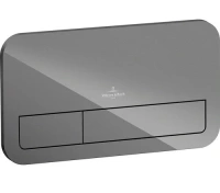 Клавиша двойная смывная стеклянная Villeroy&Boch M200 922400RA серый - Gidratop.ru изображение