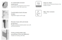 Душевой гарнитур Villeroy&Boch Embrace Plus TVS1086000161, 60 см штанга, 1 режим лейки, хром - Gidratop.ru изображение