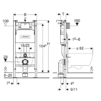 Инсталляция Geberit Alpha для подвесного унитаза, 458.233.00.1 - Gidratop.ru изображение