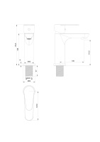 Смеситель для раковины WONZON & WOGHAND ALFA, Темный графит (WW-A40202-BGG) - Gidratop.ru изображение