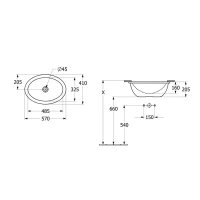 Раковина Villeroy&Boch Loop & Friends 4A540001, 48.5 х 32.5 см, встраиваемая сверху, альпийский белый - Gidratop.ru изображение