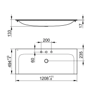 Раковина Keuco Plan 32980311203, 120 см, 3 отверстия под смеситель, цвет белый - Gidratop.ru изображение
