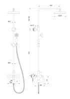 Душевая система WONZON & WOGHAND STEAM, Хром (WW-88739008-CR) - Gidratop.ru изображение