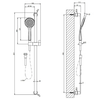 Gessi Emporio shower штанга в комплекте с душевой лейкой легкой очистки, шланг 1,50 м, цвет: Chrome - Gidratop.ru изображение