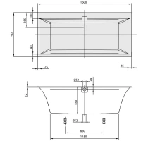 Ванна Villeroy&Boch Squaro Edge 12 Duo UBQ160SQE2DV, 160 х 75 см, Quaryl® - Gidratop.ru изображение