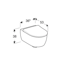 Подвесной унитаз Geberit iCon 500.784.01.1 безободковый, с сиденьем микролифт - Gidratop.ru изображение