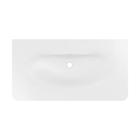 Раковина Caprise VCB-4CA100MWLG, Corian, цвет белый матовый + светло-серый матовый - Gidratop.ru изображение