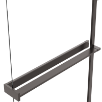 Душевая перегородка Walk-In VSW-1HR110CGGM, 1100*2000, вороненая сталь, стекло тонированное - Gidratop.ru изображение