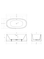 Акриловая ванна CEZARES CZR-LUX-CENTRAL-170-82-58 - Gidratop.ru изображение
