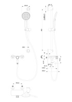 Смеситель для ванны с душевым гарнитуром WONZON & WOGHAND CLICK, Хром (WW-FE05L222-CR) - Gidratop.ru изображение