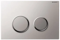 Клавиша Geberit Sigma Type 20 115.778.KN.1, рамка и кнопки: хром матовый, обод: хром глянцевый, двойной смыв - Gidratop.ru изображение
