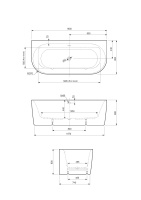 Акриловая ванна CEZARES METAURO-INT-Wall-180-80-60 - Gidratop.ru изображение