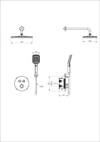 Душевая система с термостатом встраиваемая WONZON & WOGHAND, Хром (WW-D2017-A-CR) - Gidratop.ru изображение